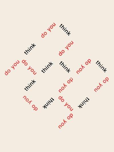 Do you think (concrete poem by Eugen Gomringer)