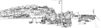 The Harbour at Mevagissey, Cornwall (print)