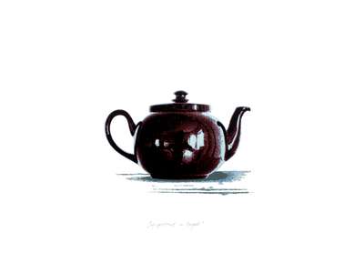 Self-Portrait in a Teapot (screenprint with John Vince)
