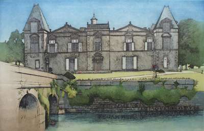 Château d'Issan (etching with additions)